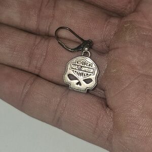 Harley-Davidson Sterling Silver Skull Earring